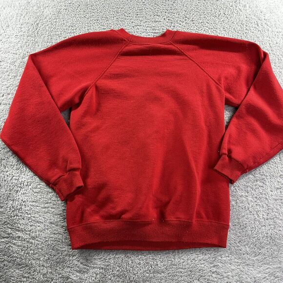 Vintage Raglan Crewneck Sweater Youth Large (14-16)‎ Red Northside Elementary - Picture 5 of 8